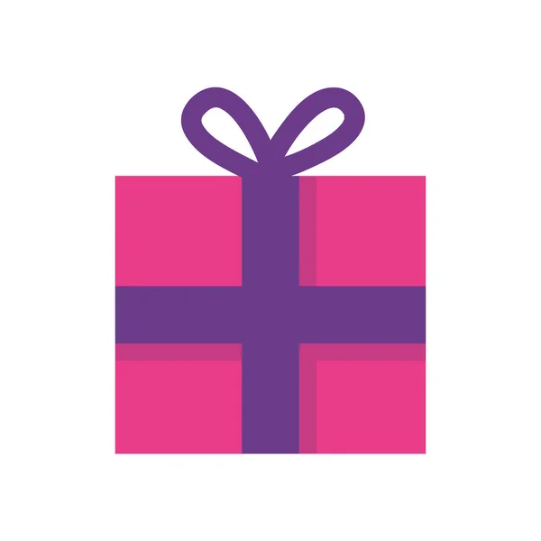 Caja Regalo Rosa Icono Presente — Vector de stock