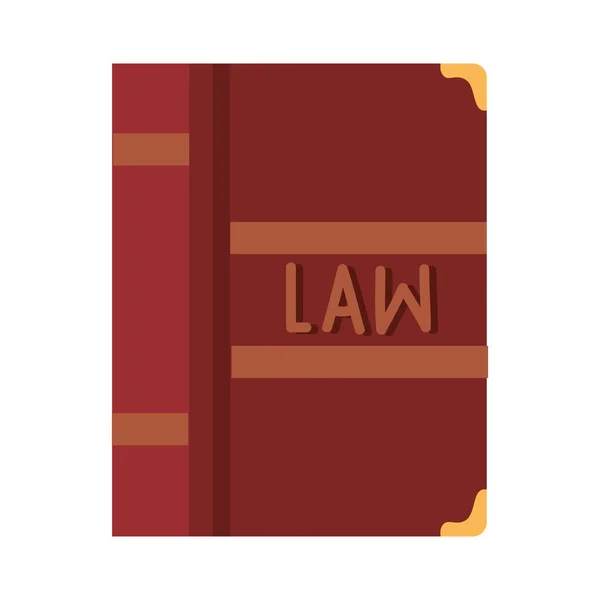 Braunes Gesetzesbuch Gerechtigkeit Ikone — Stockvektor
