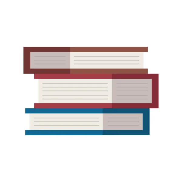 Lehrbücher Bibliothek Isolierte Ikone — Stockvektor