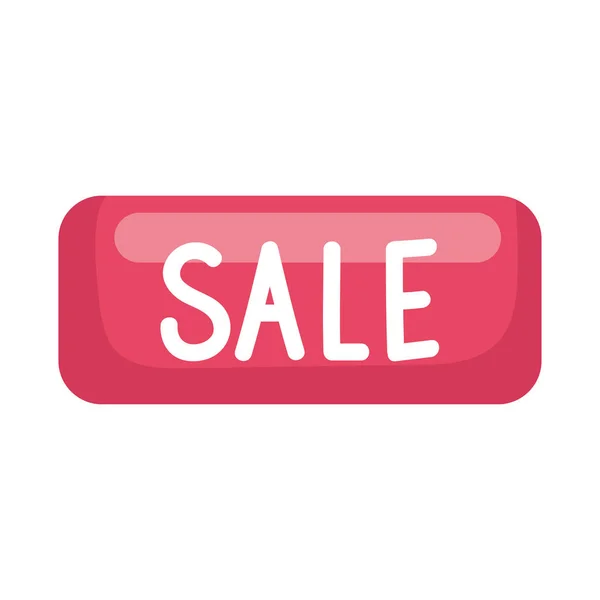 Sale Red Button Commercial Icon — Stock Vector