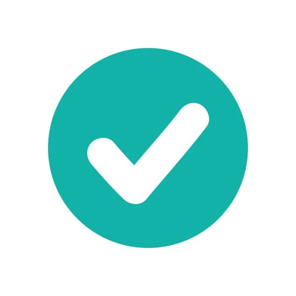 Check Symbol Green Button Icon — Stockvektor