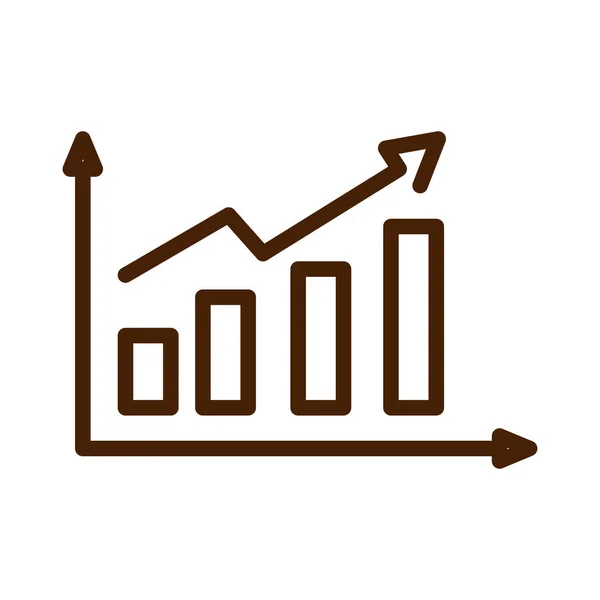 Statistieken Bars Infografische Lijn Stijl — Stockvector