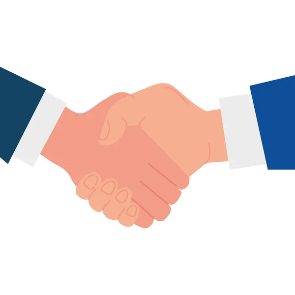 Handshake Fatto Affare Icona Business — Vettoriale Stock