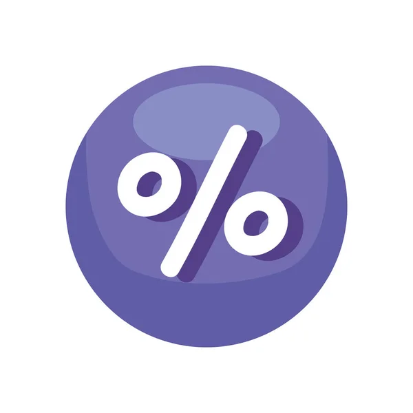 Percent Symbol Button Icon — 图库矢量图片
