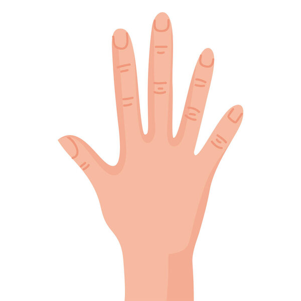 hand human stopping isolated icon