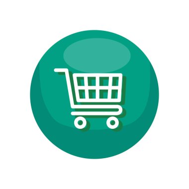 Alışveriş arabası düğmesi simgesi