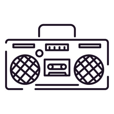boombox müzik çalar satır biçimi