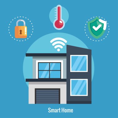 Servis simgelerine sahip akıllı ev