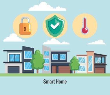 Akıllı binaların mahallesi teknoloji sahnesi