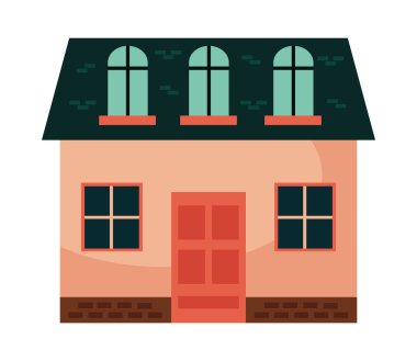 Pembe ev ön cephe simgesi