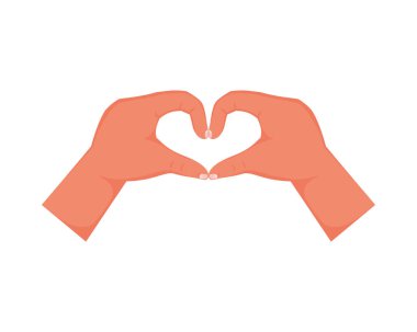 İnsanların kalp simgesi oluşturduğu eller