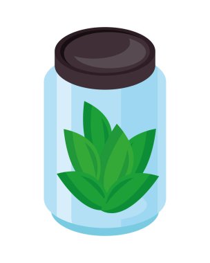 Yaprak yapraklı şişe bitki simgesi