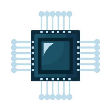 çip işlemci elektronik teknoloji simgesi