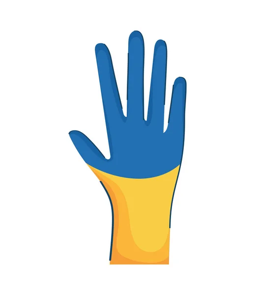 Hand Geschilderd Met Oekraïne Vlag Pictogram — Stockvector