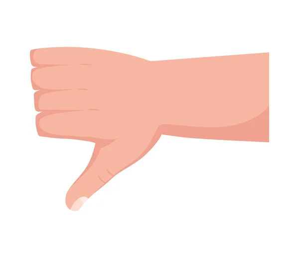 Hand Human Dont Icon — стоковый вектор
