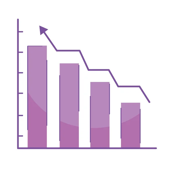 Statistics Bars Infographic Information Icon — ストックベクタ