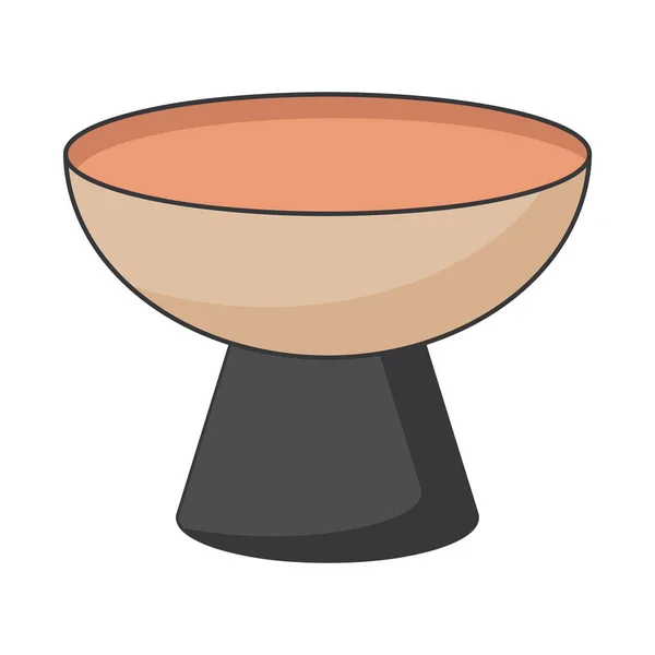 Japanese Bowl Traditional Isolated Icon — Stock Vector