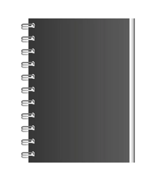 Szürke Notebook Gúnyolódik Ikon — Stock Vector