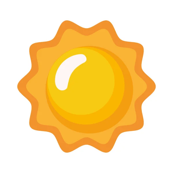 Verano Temporada Sol Aislado Icono — Vector de stock