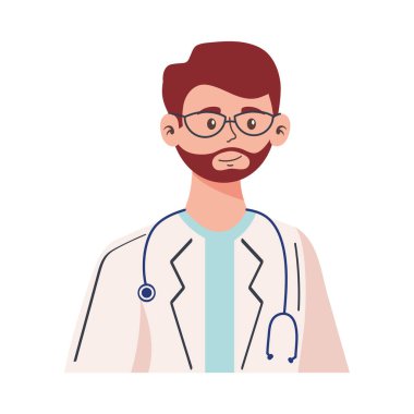 Steteskop karakterli erkek doktor