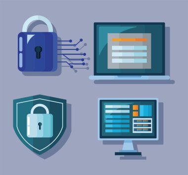 dört veri gizlilik simgesi