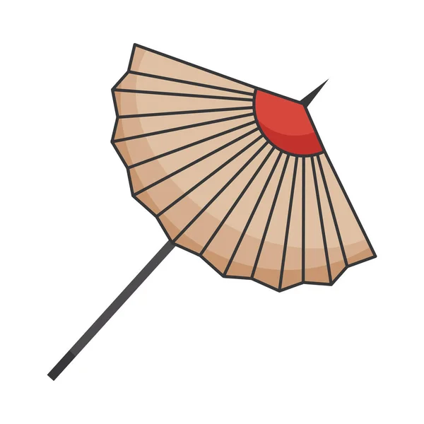 Japanese Culture Umbrella Traditional Icon — Stock Vector