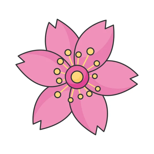 Růžová Lotosový Květ Příroda Ikona — Stockový vektor