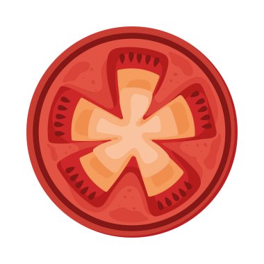 Taze yarım domates sağlıklı yiyecek.