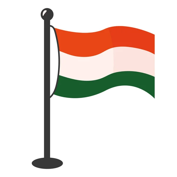 Bandeira Índia Ícone Pólo —  Vetores de Stock