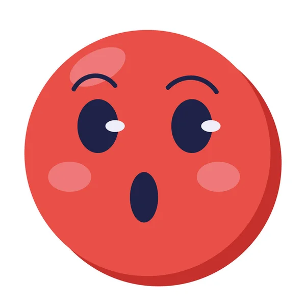 Glückliches Emoji Überraschte Klassischen Charakter — Stockvektor