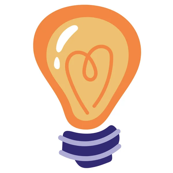 Bulb Light Energy Power Icon — Vettoriale Stock