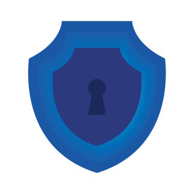 mavi güvenlik kalkanı koruma simgesi