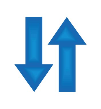 Yukarı ve aşağı ok yön simgesi