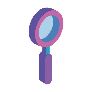 büyütme cam arama izometrik simgesi