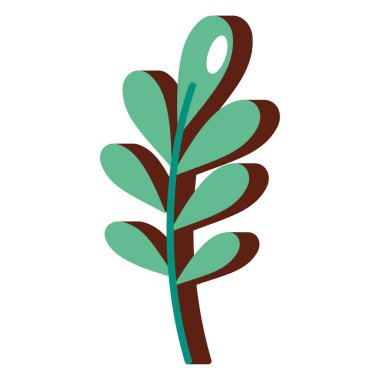 Yaprak yaprağı simgesine sahip dal