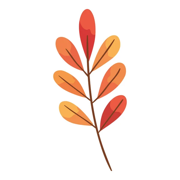 Roter Zweig Laub Herbst Saison Symbol — Stockvektor