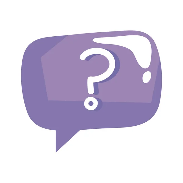 Speech Bubble Question Mark Icon — Stock Vector