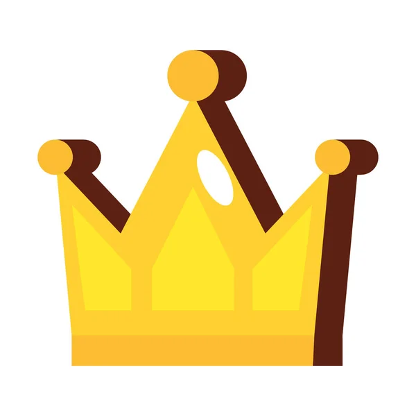 Golden Crown Sticker Retro Style Icon — Stock Vector