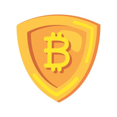 Kalkan şifreleme simgesinde bitcoin