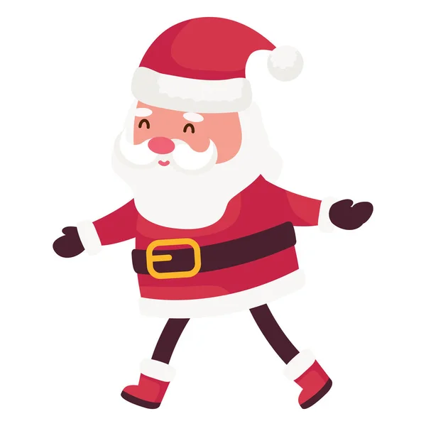 Père Noël Claus Marche Caractère Noël — Image vectorielle