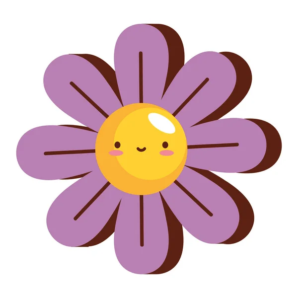 Blume Aufkleber Retro Stil Symbol — Stockvektor