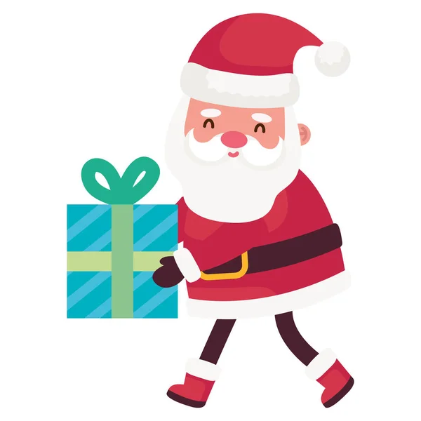 Santa Claus Gift Christmas Character — Stock Vector