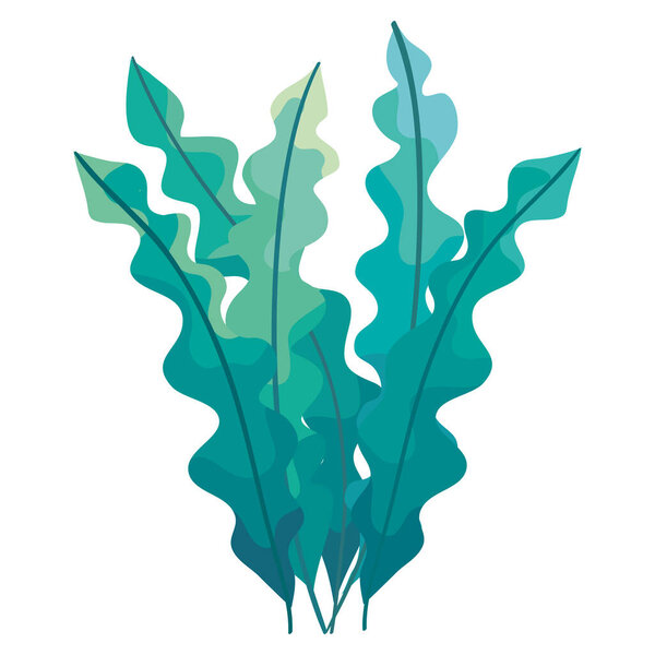 green seaweed plant nature icon