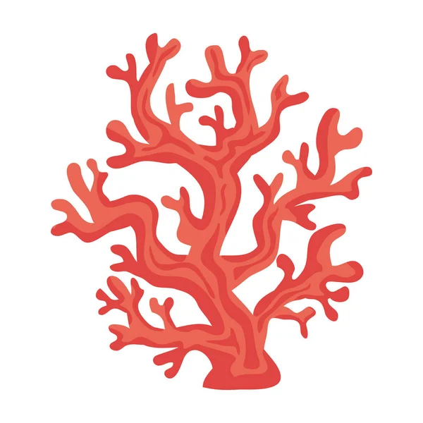 Récif Corallien Rouge Icône Sealife — Image vectorielle