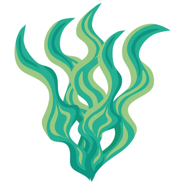 Grüne Algen Sealife Natur Symbol — Stockvektor