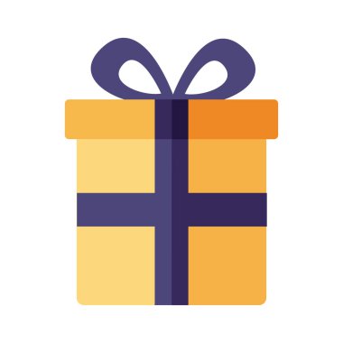 Sarı hediye kutusu hediye simgesi