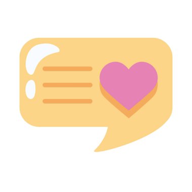 kalp simgesi ile konuşma balonu