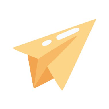 Kağıt uçak izole edilmiş simgeyi uçuruyor