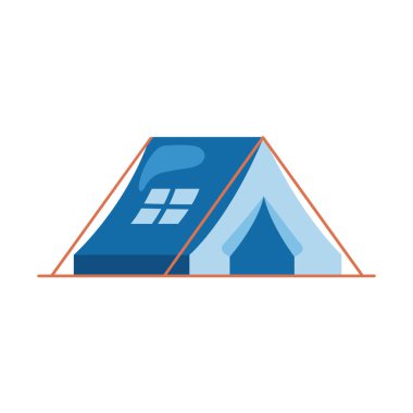 mavi kamp çadırı izole edilmiş simge