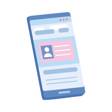 akıllı telefon sosyal medya izole edilmiş simgesi